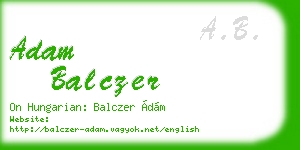adam balczer business card
